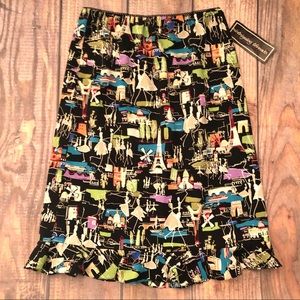 Intriguing Threads Skirt European Flare Size 10